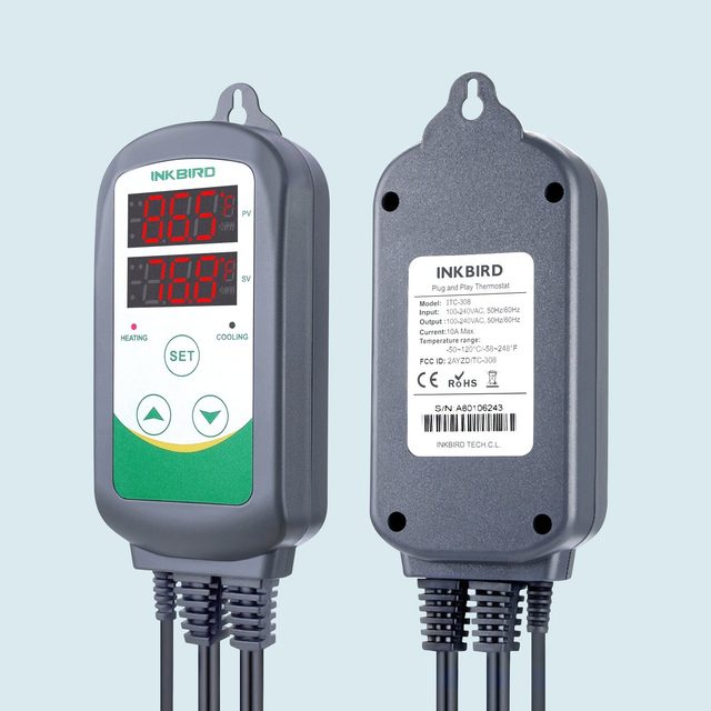 Inkbird ITC-308 Digital Temperature Controller (1100W, 2-Stage)