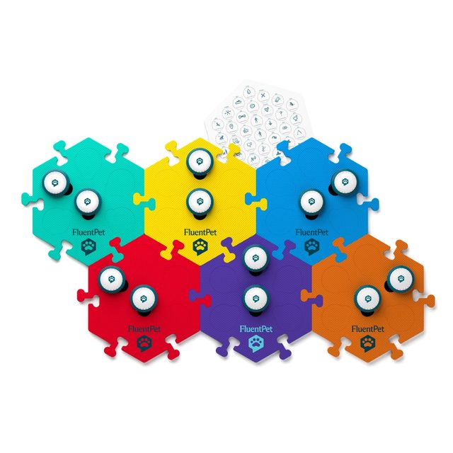 FluentPet Speak Up! Key Vocab Kit (12 Buttons, 6 HexTiles)