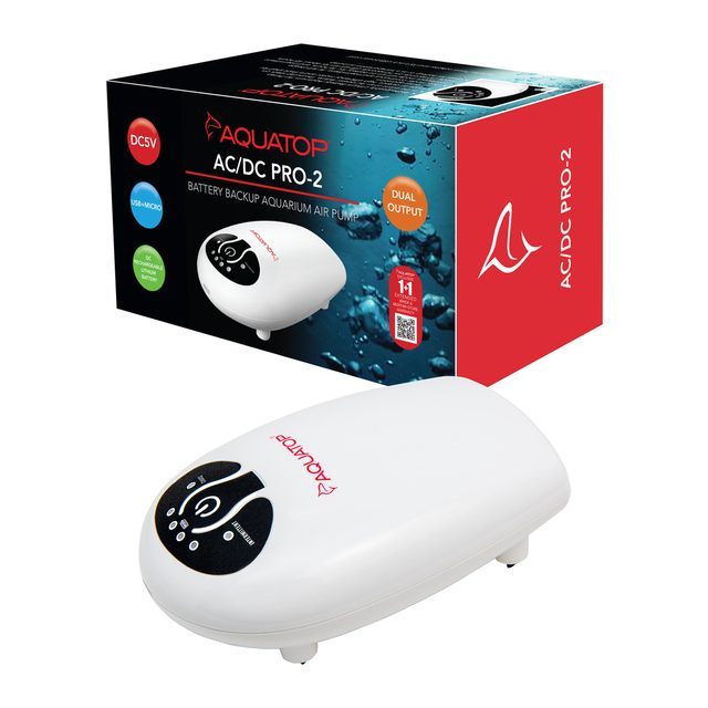 AQUATOP Pro AC/DC Air Pump ACDC-PRO2 (Dual Outlet)